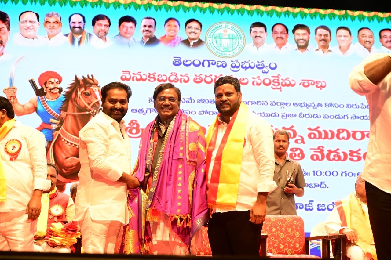 మంత్రి గడ్డం వివేక్ వెంకటస్వామిని కలిసిన కాట శ్రీనివాస్ గౌడ్, నీలం మధు